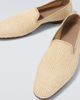 Manolo Blahnik Manolo Blahnik Mario leather-trimmed raffia loafers - 3