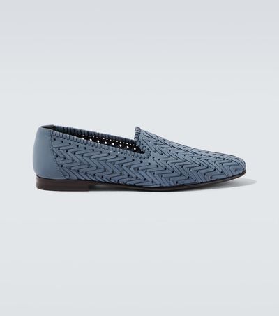 Manolo Blahnik Manolo Blahnik Mario woven leather loafers