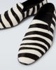 Manolo Blahnik Manolo Blahnik Mario zebra-print calf hair loafers - 3