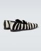 Manolo Blahnik Manolo Blahnik Mario zebra-print calf hair loafers - 6