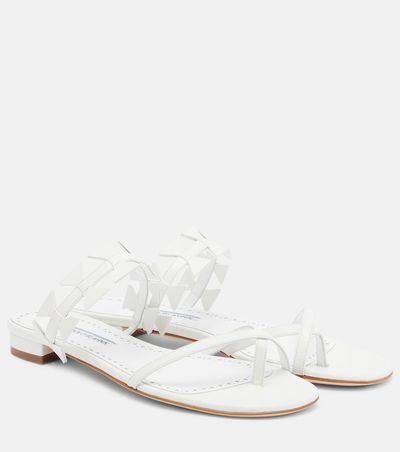Manolo Blahnik Manolo Blahnik Maura leather thong sandals