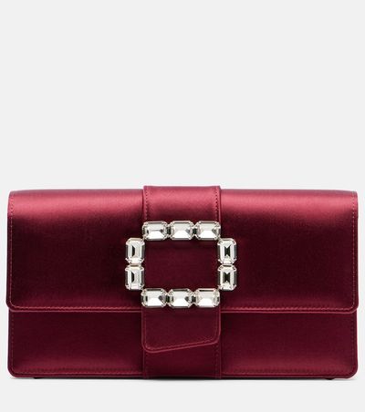 Manolo Blahnik Manolo Blahnik Maycapjou embellished satin clutch