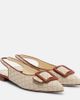 Manolo Blahnik Manolo Blahnik Maylura raffia-effect slingback flats - 1