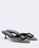 Manolo Blahnik Manolo Blahnik Maysalebi houndstooth suede-trimmed mules - 1