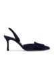 Manolo Blahnik Manolo Blahnik Maysli 70 Suede Slingback Pump - 1