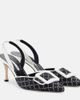 Manolo Blahnik Manolo Blahnik Maysli raffia-effect slingback pumps - 1