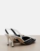 Manolo Blahnik Manolo Blahnik Maysli raffia-effect slingback pumps - 3