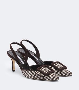 Manolo Blahnik Manolo Blahnik Mayslibi houndstooth slingback pumps