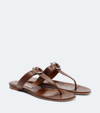 Manolo Blahnik Manolo Blahnik Mionasan leather thong sandals