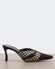 Manolo Blahnik Manolo Blahnik Mircamu houndstooth and suede mules - 5
