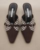 Manolo Blahnik Manolo Blahnik Mircamu houndstooth and suede mules - 6
