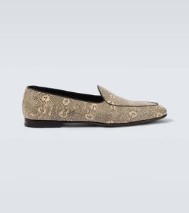 Manolo Blahnik Manolo Blahnik Modena snake-effect leather loafers