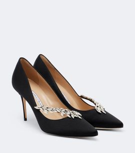 Manolo Blahnik Manolo Blahnik Nadira embellished satin pumps