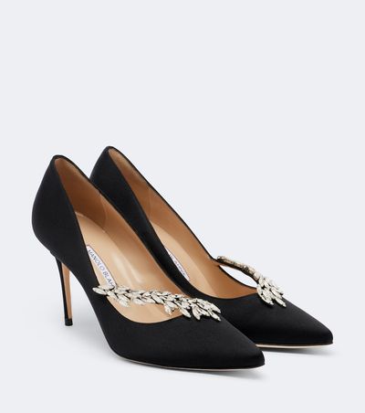 Manolo Blahnik Manolo Blahnik Nadira embellished satin pumps