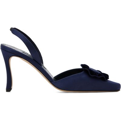 Manolo Blahnik Manolo Blahnik Navy Caulosli Heels