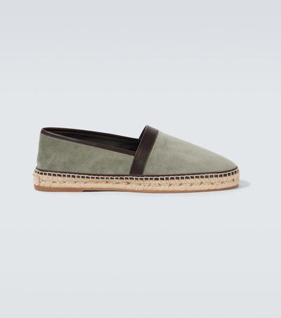 Manolo Blahnik Manolo Blahnik Nerano leather-trimmed suede espadrilles
