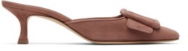 Manolo Blahnik Manolo Blahnik Pink Maysale Heeled Sandals