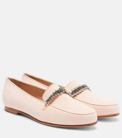Manolo Blahnik Manolo Blahnik Pisufa embellished suede loafers
