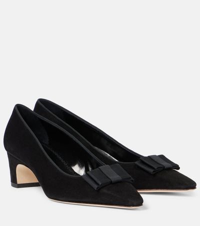 Manolo Blahnik Manolo Blahnik Reador bow-detail suede pumps