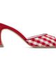 Manolo Blahnik Manolo Blahnik Red & White Jadara Heeled Sandals - 1