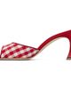 Manolo Blahnik Manolo Blahnik Red & White Jadara Heeled Sandals - 3