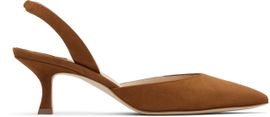 Manolo Blahnik Manolo Blahnik Tan Carolyne Heeled Sandals