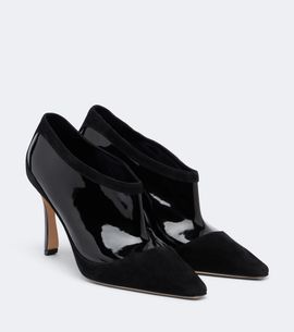 Manolo Blahnik Manolo Blahnik Ters suede and patent leather pumps