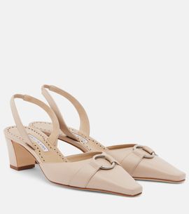 Manolo Blahnik Manolo Blahnik Trixa leather slingback pumps