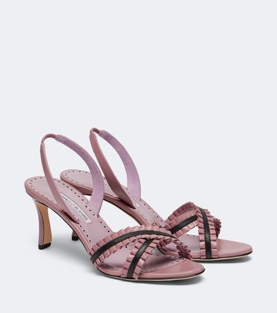 Manolo Blahnik Manolo Blahnik Volusan leather slingback sandals