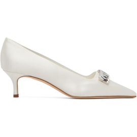 Manolo Blahnik Manolo Blahnik White Bottayon Heels