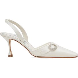 Manolo Blahnik Manolo Blahnik White Zutoslipla Heels
