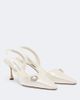 Manolo Blahnik Manolo Blahnik Zutoslipla embellished satin slingback pumps - 1