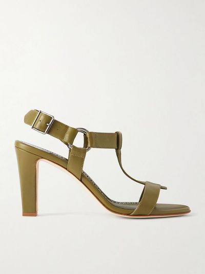 MANOLO BLAHNIK Miona 90 leather sandals