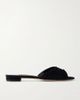 MANOLO BLAHNIK Pirua 10 pleated suede sandals - 1