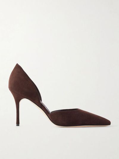 MANOLO BLAHNIK Talernu 90 suede pumps