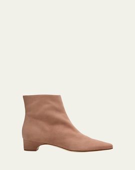 Manolo Blahnik Tolarc Suede Ankle Boots