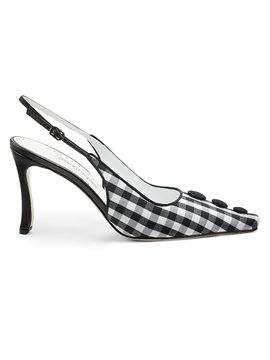 Manolo Blahnik Women's Alexa Gingham Slingback Pumps