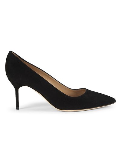 Manolo Blahnik Women's BB 70MM Suede Point Toe Pumps
