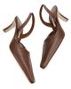 Manolo Blahnik Women's Cleosli 70MM Leather Slingback Pumps - 6