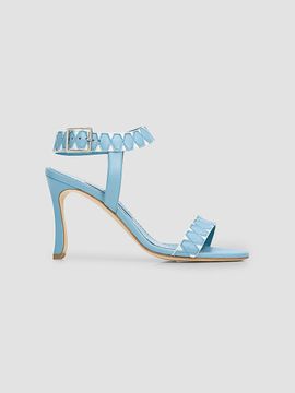 Manolo Blahnik Women's Coron Geometric Leather Sandals