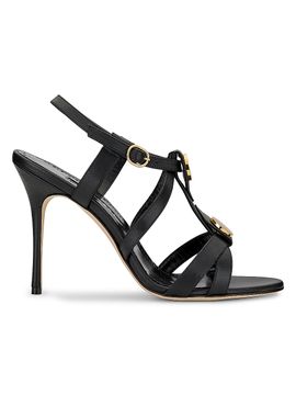 Manolo Blahnik Women's Giza 105MM Leather Sandals