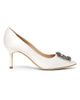 Manolo Blahnik Women's Hangisi 70MM Silk Pumps - 1