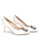 Manolo Blahnik Women's Hangisi 70MM Silk Pumps - 2