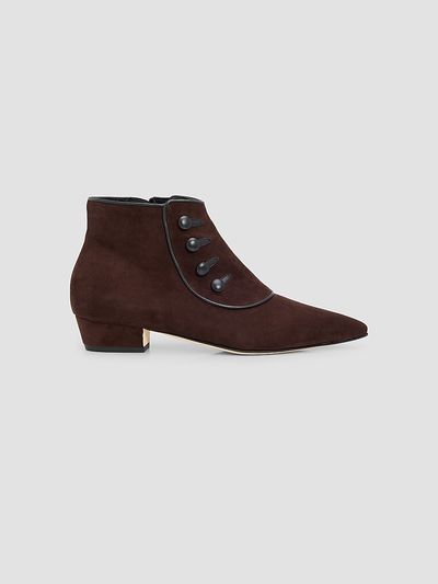 Manolo Blahnik Women's Hironu Suede Ankle Boots
