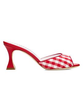 Manolo Blahnik Women's Jadara Checked Mules
