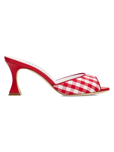 Manolo Blahnik Women's Jadara Checked Mules