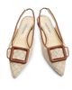 Manolo Blahnik Women's Maylurabi Diamond-Pattern Slingback Pumps - 4