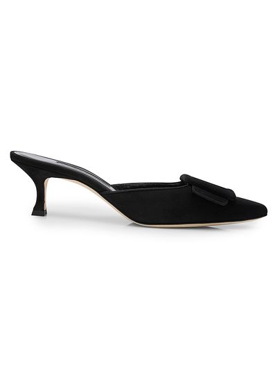 Manolo Blahnik Women's Maysale 50MM Suede Mules