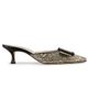 Manolo Blahnik Women's Maysalebi Snake-Embossed Leather Mules - 1