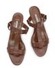 Manolo Blahnik Women's Miona Leather T-Bar Sandals - 4